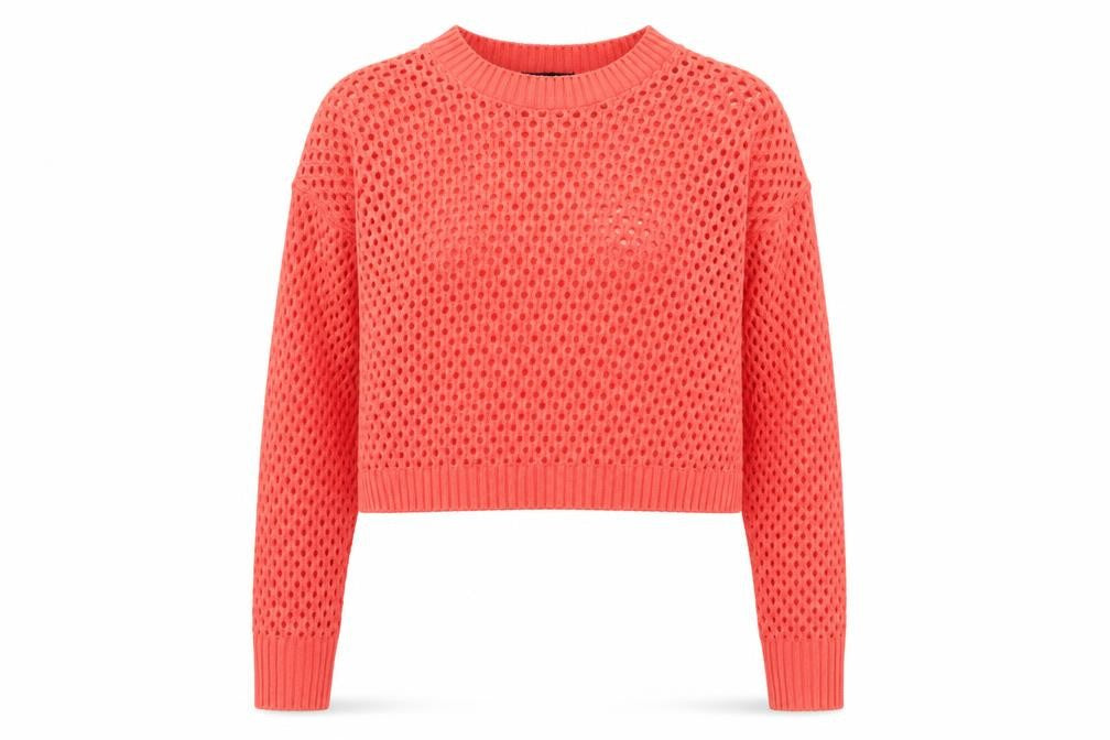 Republic Womens Pink Round Neck Acrylic Pullover Jumper Size 10