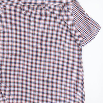 Lambretta Mens Multicoloured Plaid Cotton Button-Up Size S Collared Button
