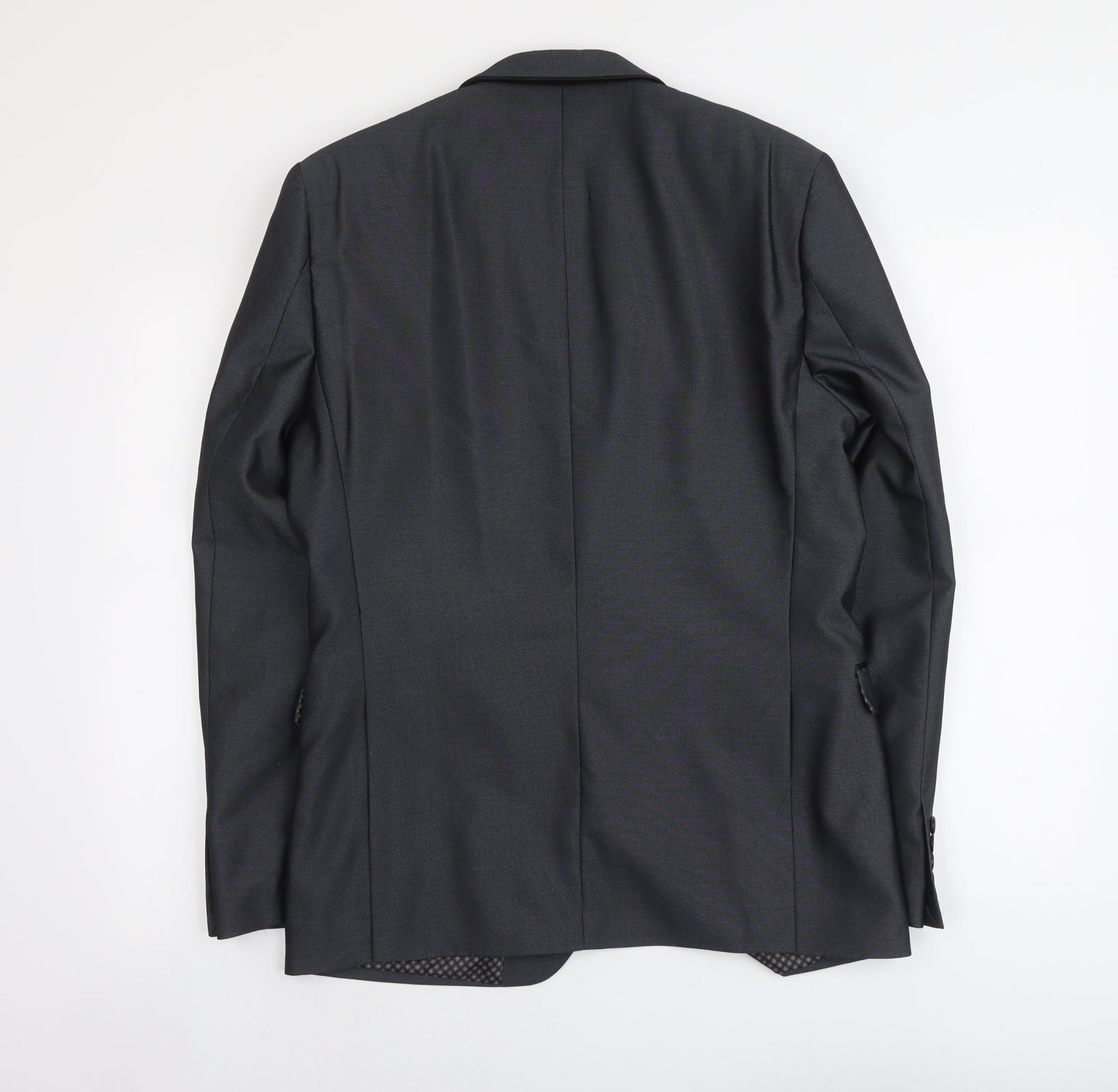 NEXT Mens Grey Polyester Jacket Suit Jacket Size L Regular