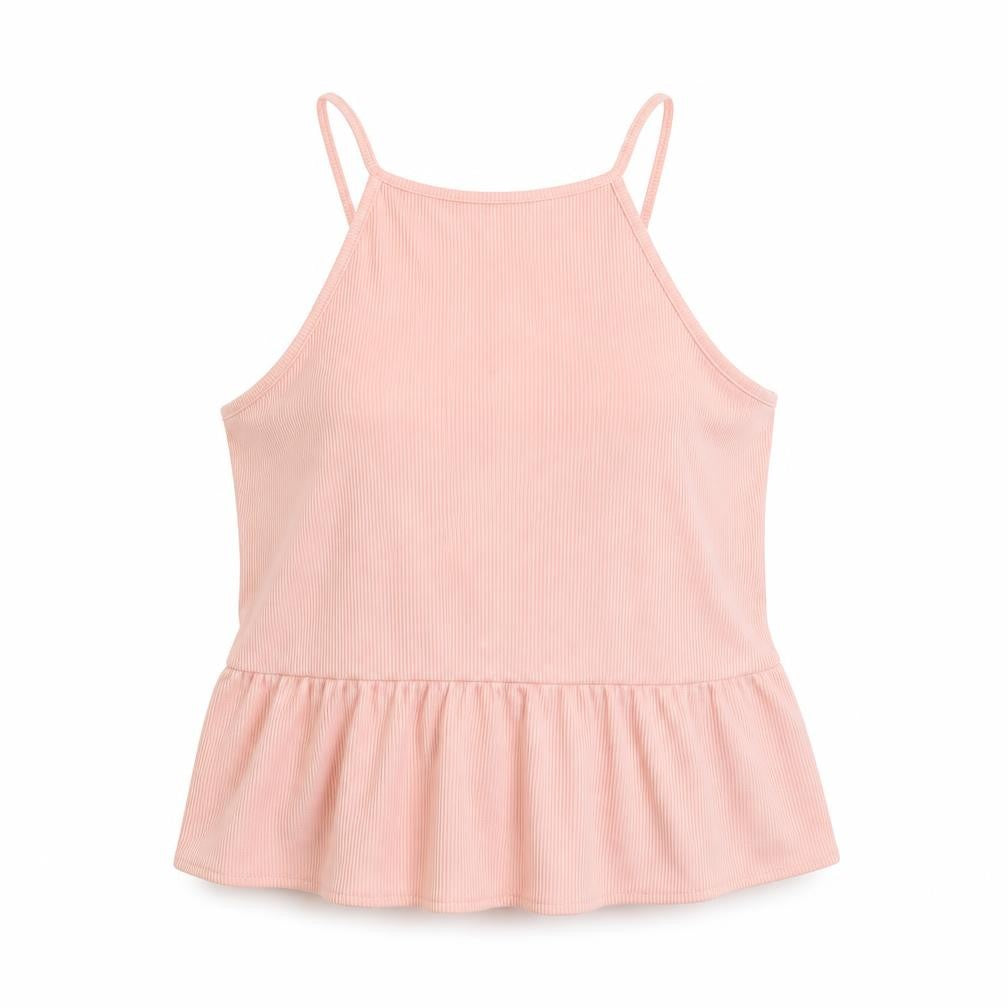 Miss Selfridge Womens Pink Polyester Basic Tank Size 12 Square Neck