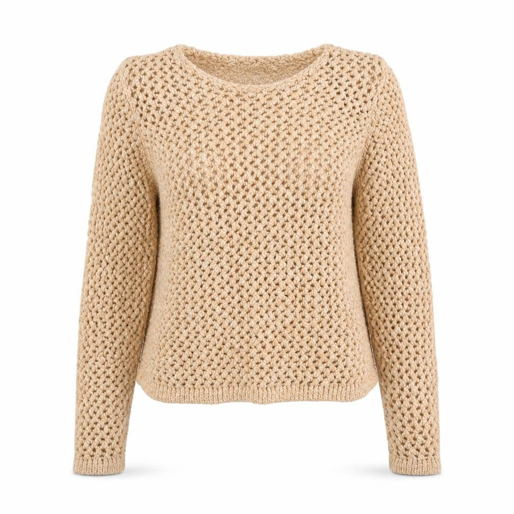H&M Womens Pink Boat Neck Acrylic Pullover Jumper Size M