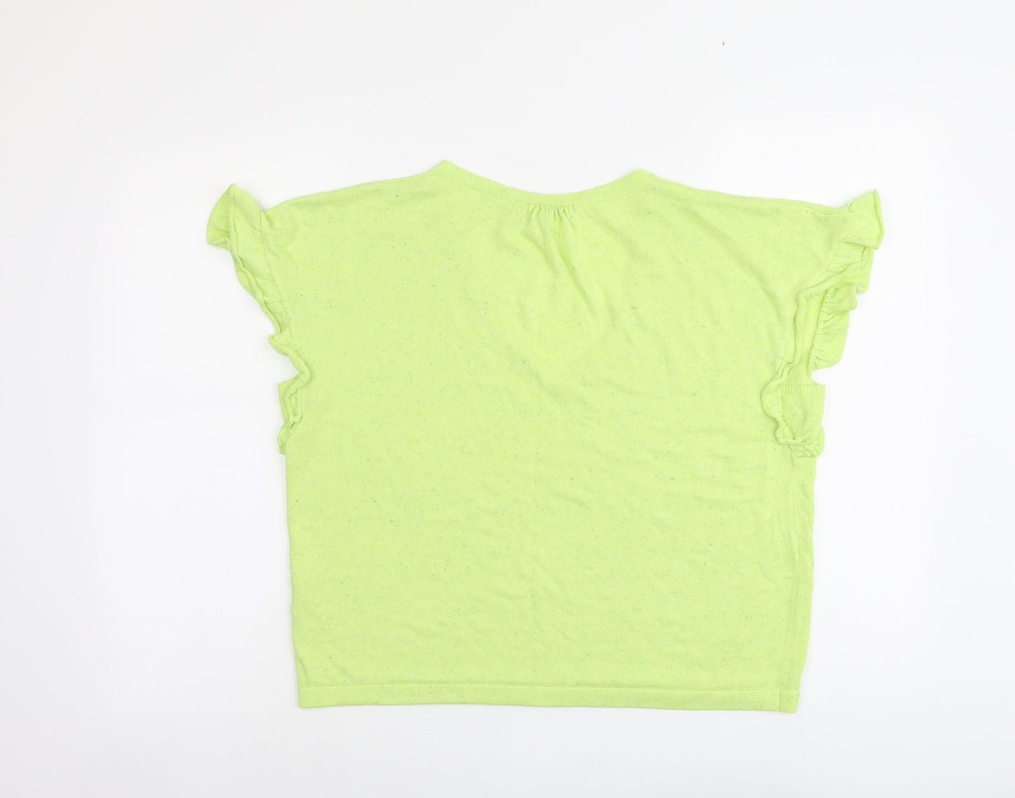 NEXT Womens Green V-Neck Acrylic Pullover Jumper Size M