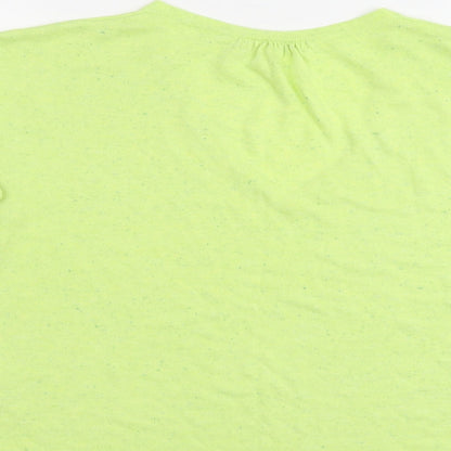 Next Womens Green V-Neck Acrylic Pullover Jumper Size M