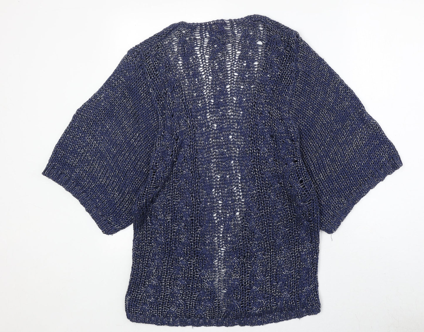 Stradivarius Womens Blue V-Neck Acrylic Cardigan Jumper Size S