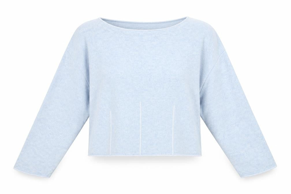 Marks & Spencer Womens Blue Boat Neck Wool Pullover Jumper Size 14