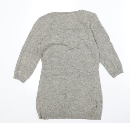 Next Womens Beige Boat Neck Cotton Pullover Jumper Size 6