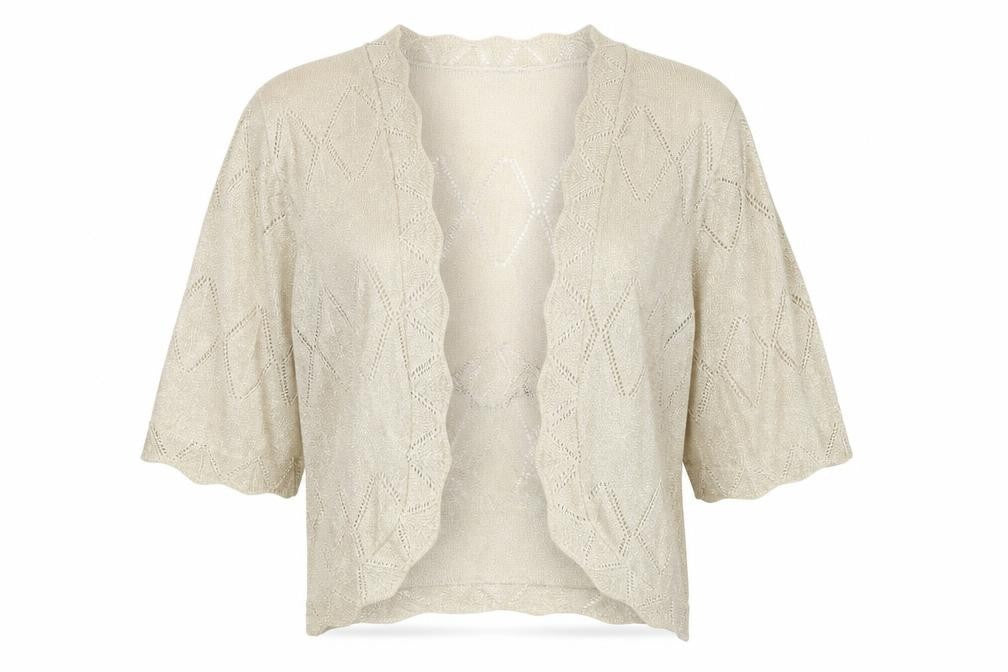 Next Womens Beige V-Neck Viscose Cardigan Jumper Size 12