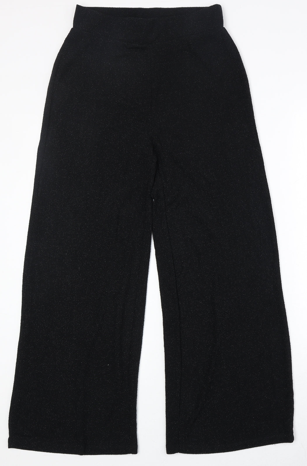VILA Womens Black Polyester Trousers Size M Regular