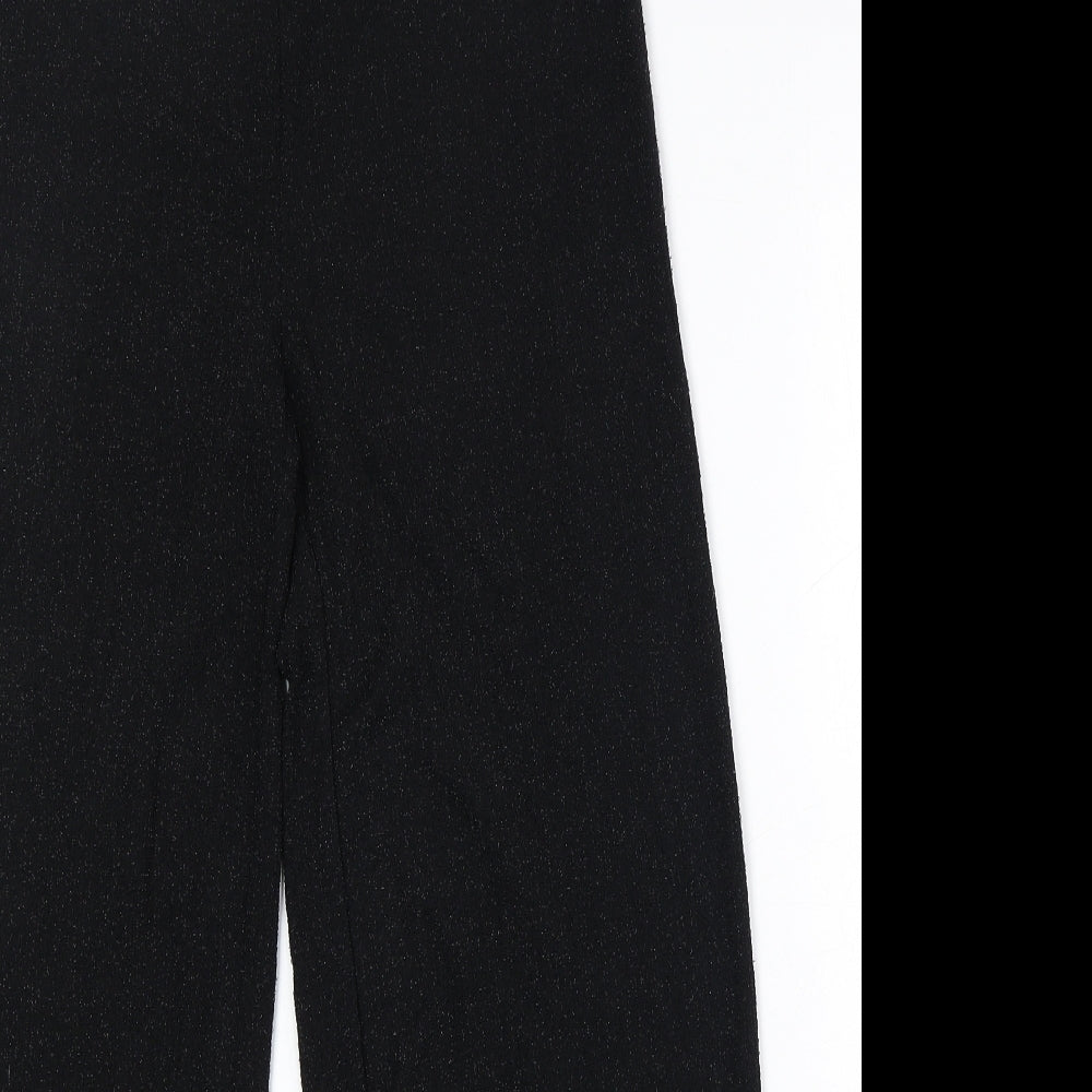 VILA Womens Black Polyester Trousers Size M Regular