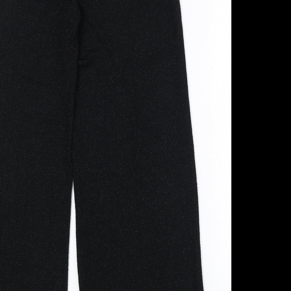 VILA Womens Black Polyester Trousers Size M Regular