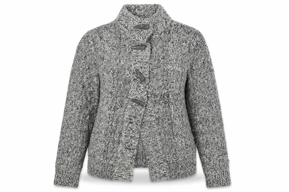 Debenhams Womens Grey Geometric Jacket Size 12 Button