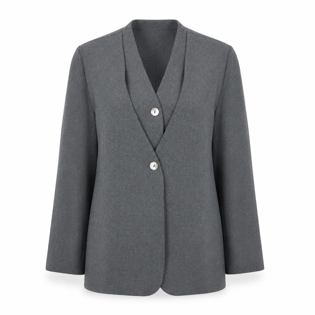Dorothy Perkins Womens Grey Polyester Jacket Blazer Size 12