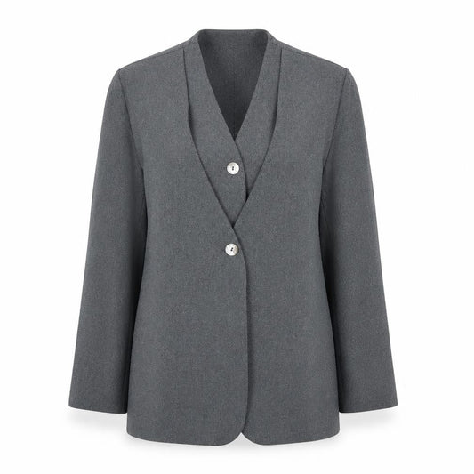 Dorothy Perkins Womens Grey Polyester Jacket Blazer Size 12