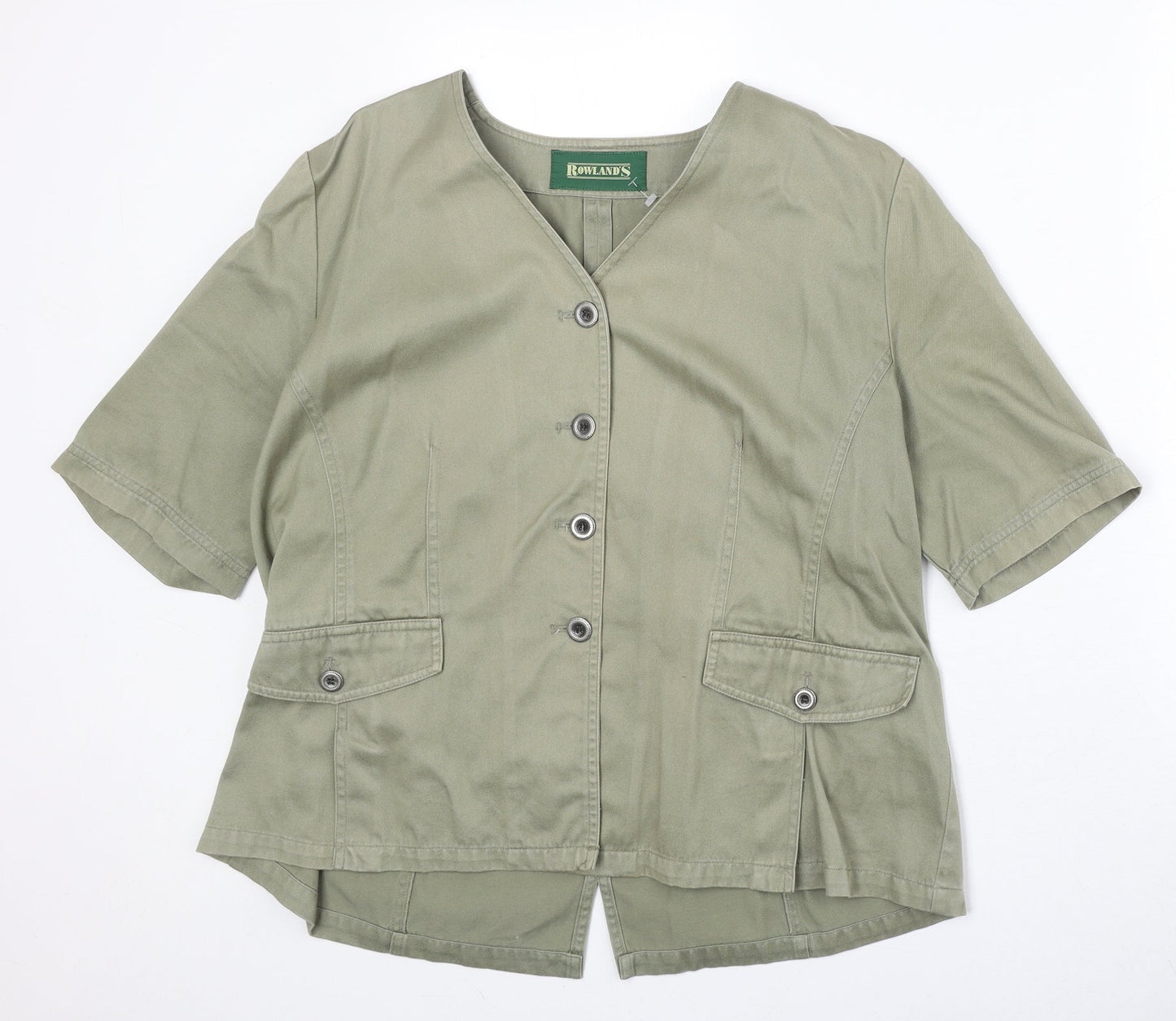Rowlands Womens Green Jacket Blazer Size 20 Button