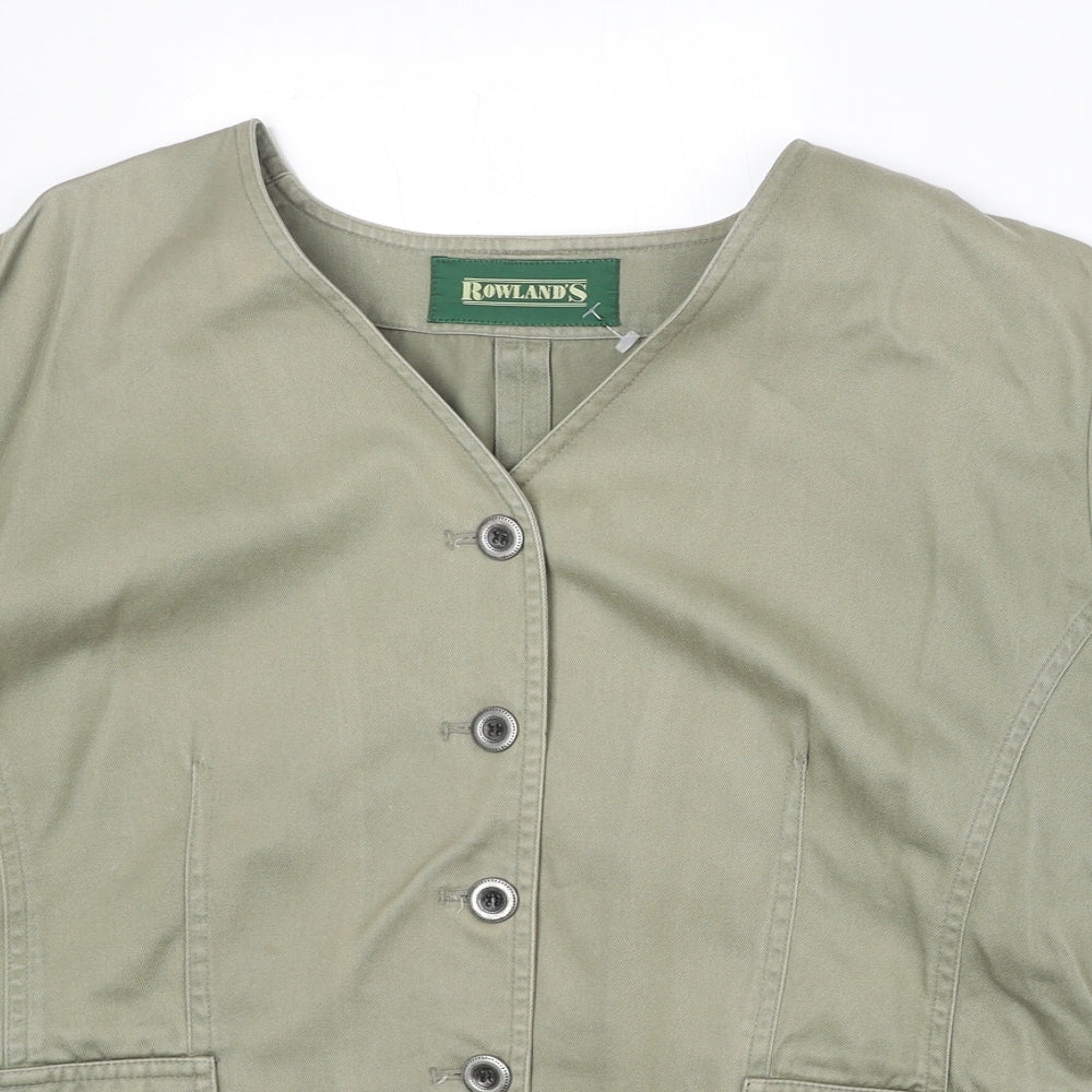 Rowlands Womens Green Jacket Blazer Size 20 Button