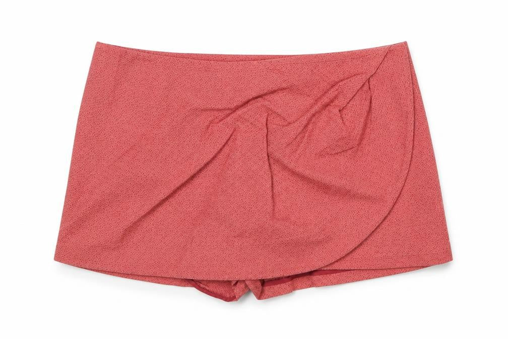 TSEsay Womens Pink 100% Cotton Skort Size S Regular Zip