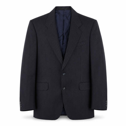 Meurice Mens Blue Striped Polyester Jacket Suit Jacket Size 42 Regular