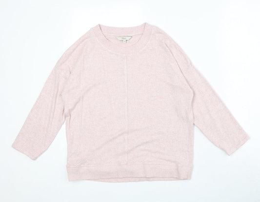 NEXT Womens Pink Round Neck Viscose Pullover Jumper Size 12