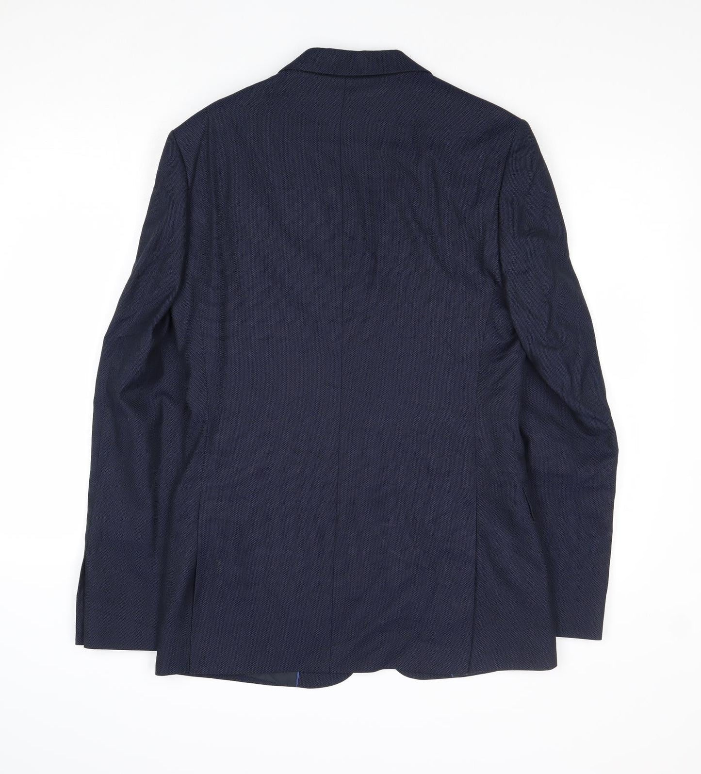 Marks and Spencer Mens Blue Polyester Jacket Suit Jacket Size 36 Regular