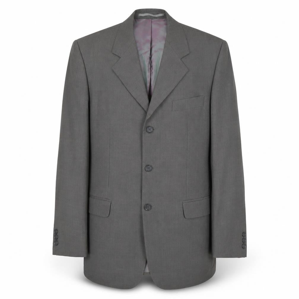 Karl Jackson Mens Grey Polyamide Jacket Suit Jacket Size 40 Regular
