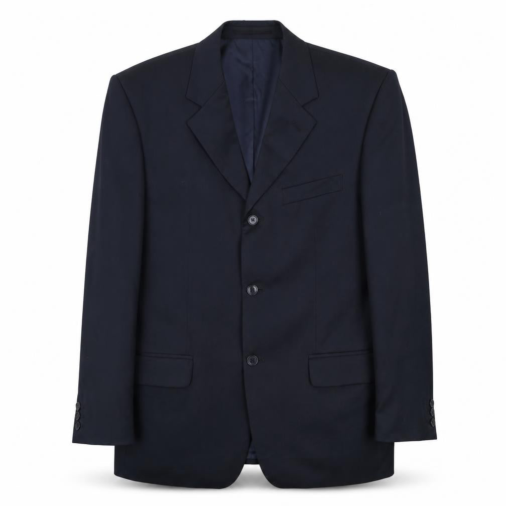 Horne Mens Blue Wool Jacket Suit Jacket Size 38 Regular