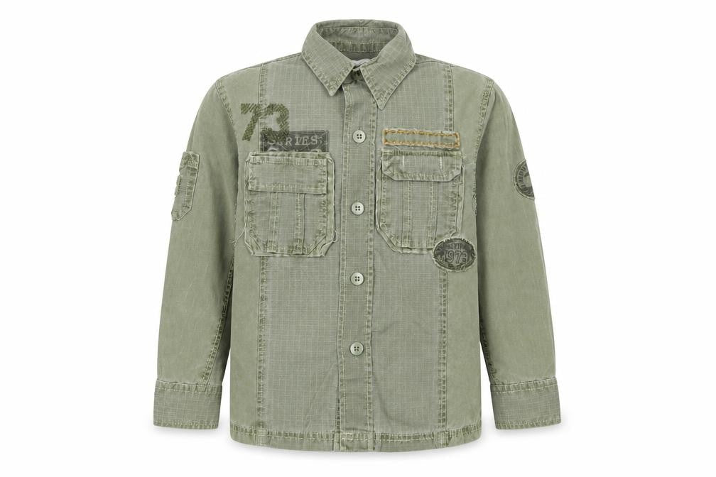 Marks & Spencer Boys Green Basic Jacket Jacket Size 5 Years Button