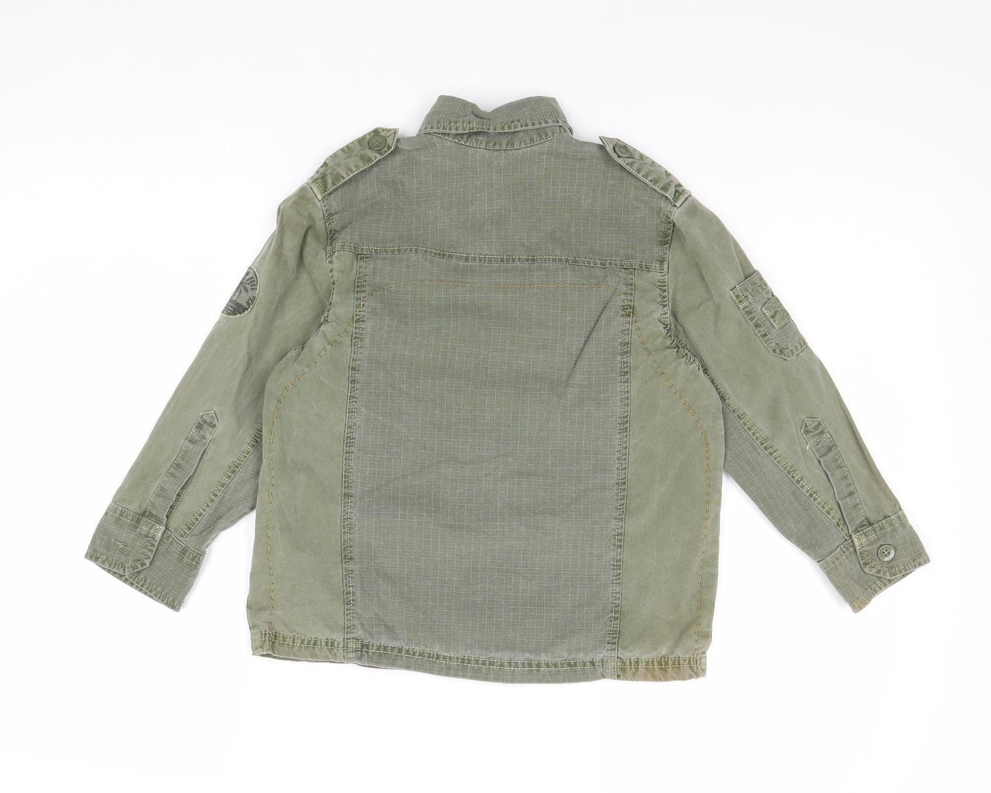 Marks and Spencer Boys Green Basic Jacket Jacket Size 5 Years Button