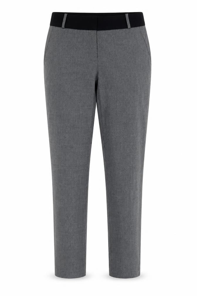 Warehouse Womens Grey Polyester Chino Trousers Size 10 Regular Zip