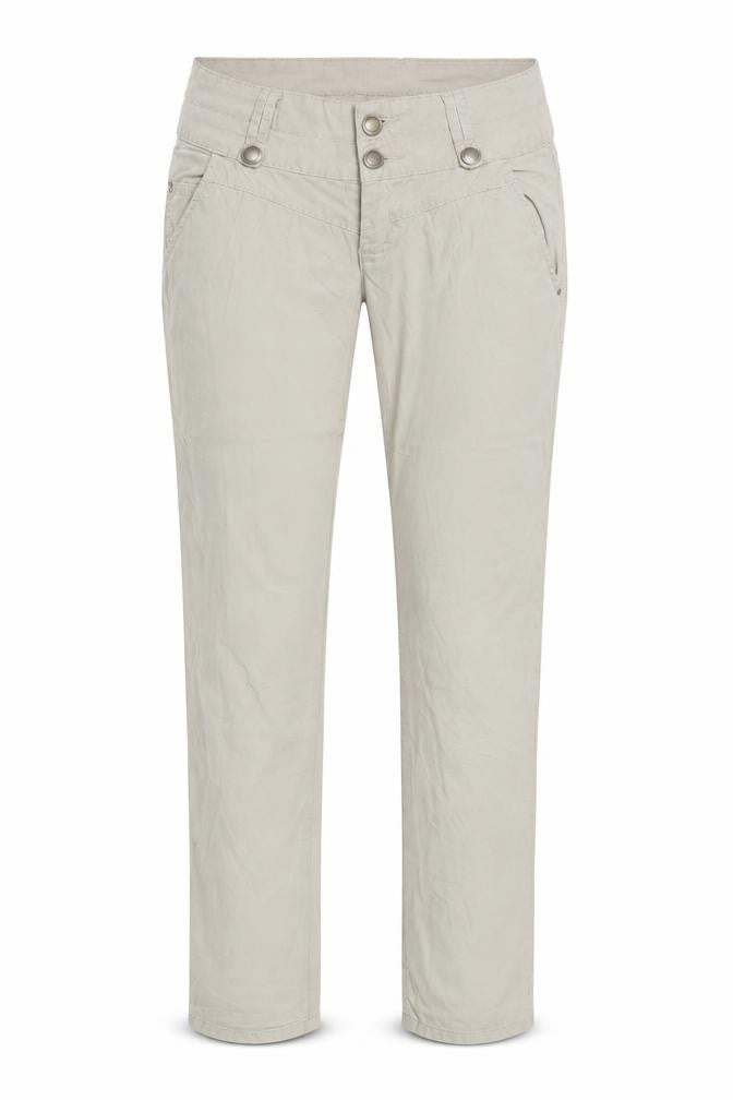 TALLY WEiJL Womens Beige Cotton Trousers Size 28 in Regular Zip