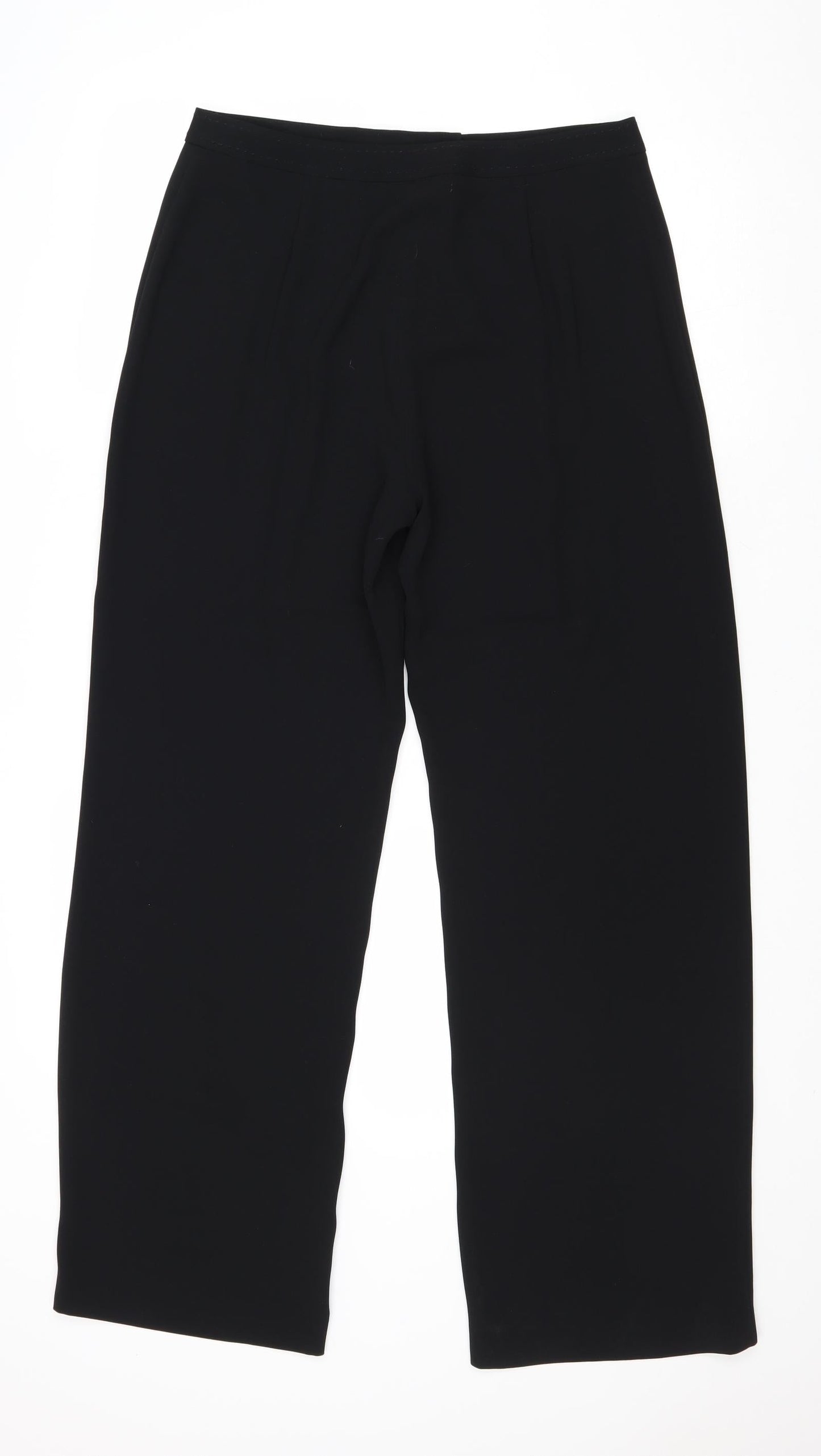 Debenhams Womens Black Polyester Dress Pants Trousers Size 12 Regular