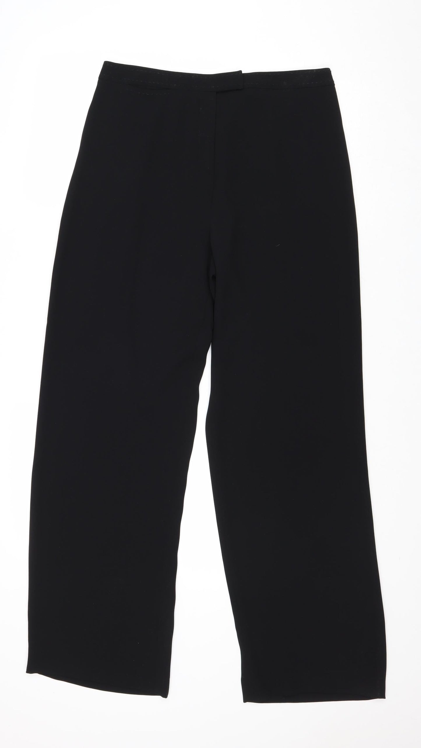 Debenhams Womens Black Polyester Dress Pants Trousers Size 12 Regular