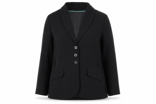 Klass Womens Black Polyester Jacket Blazer Size 14