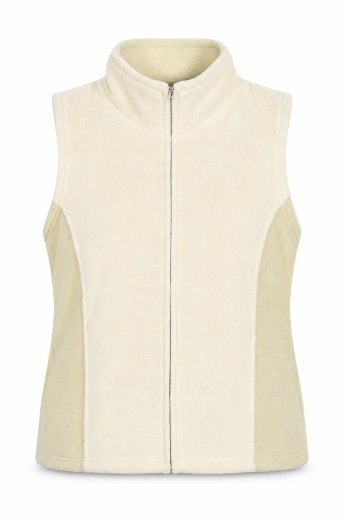 EWM Womens Beige Geometric Gilet Jacket Size S Zip