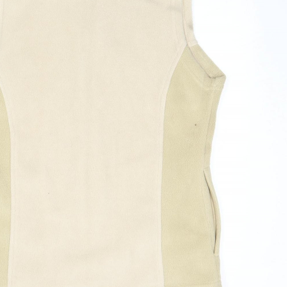 EWM Womens Beige Geometric Gilet Jacket Size S Zip