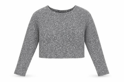 Topshop Womens Grey Round Neck Polyester Pullover Jumper Size 12