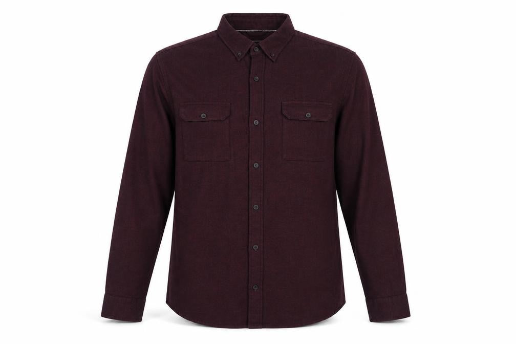 Red Herring Mens Red Cotton Button-Up Size M Collared Button