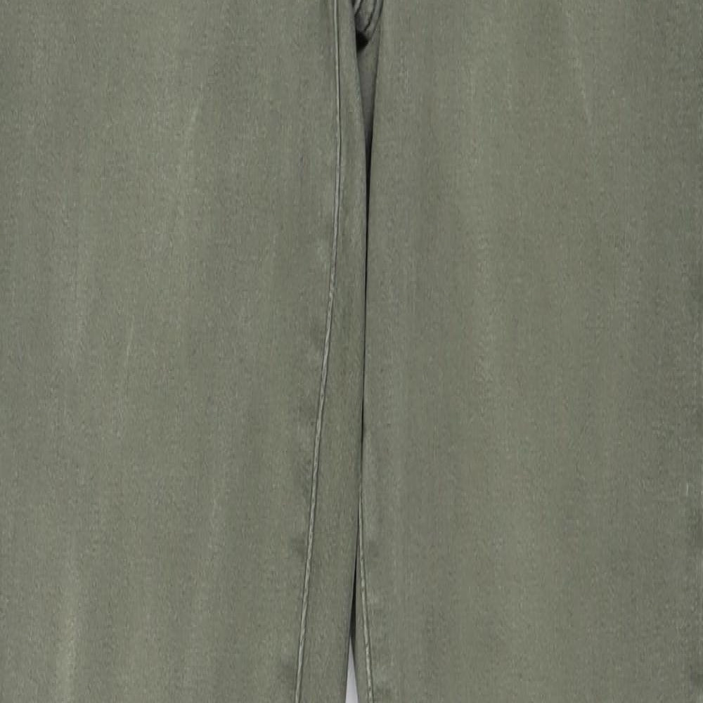 H&M Womens Green Cotton Skinny Jeans Size 33 in Regular Zip