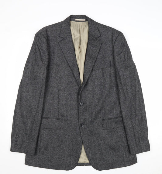 Deha Villand Mens Grey Wool Jacket Suit Jacket Size 42 Regular