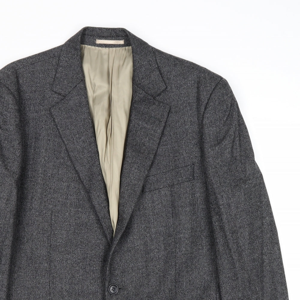 Deha Villand Mens Grey Wool Jacket Suit Jacket Size 42 Regular