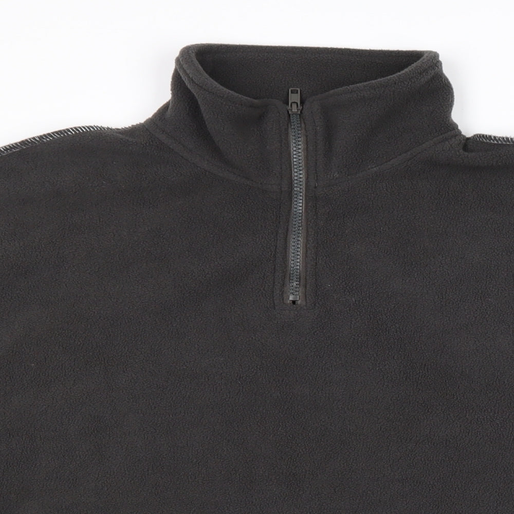 Dazy Womens Brown Polyester Pullover Sweatshirt Size S Zip