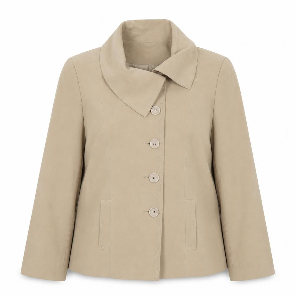 EWM Womens Brown Jacket Size 16 Button