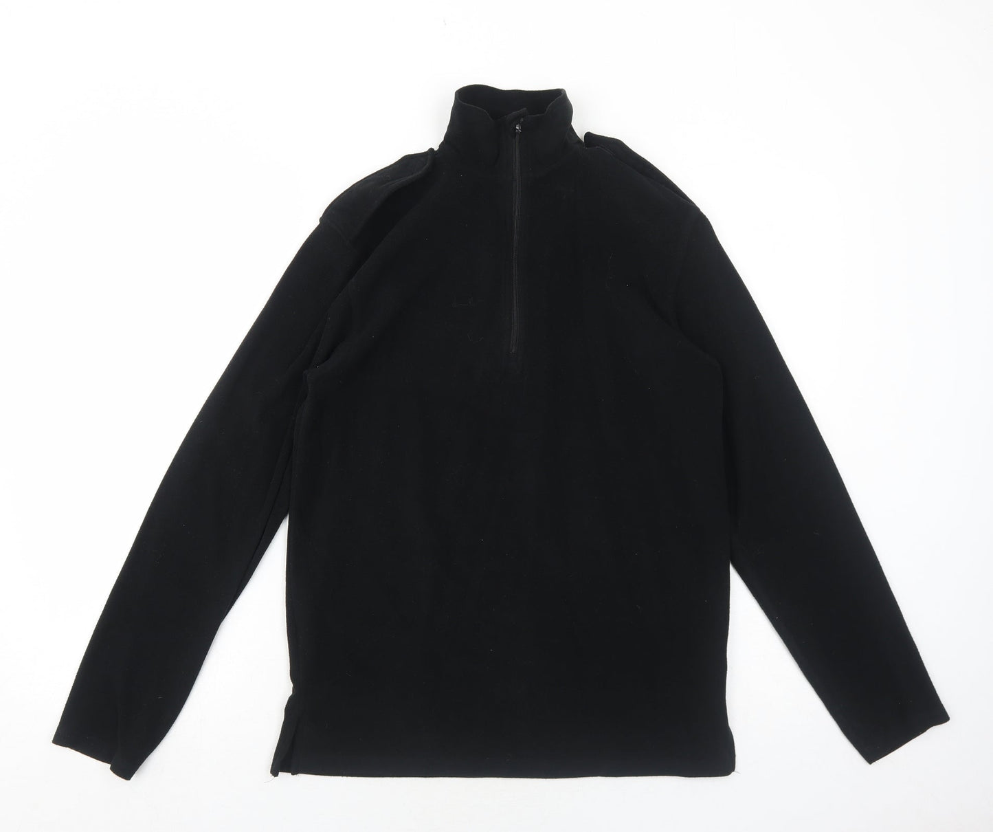 Churchill Womens Black Polyester Pullover Sweatshirt Size S Zip