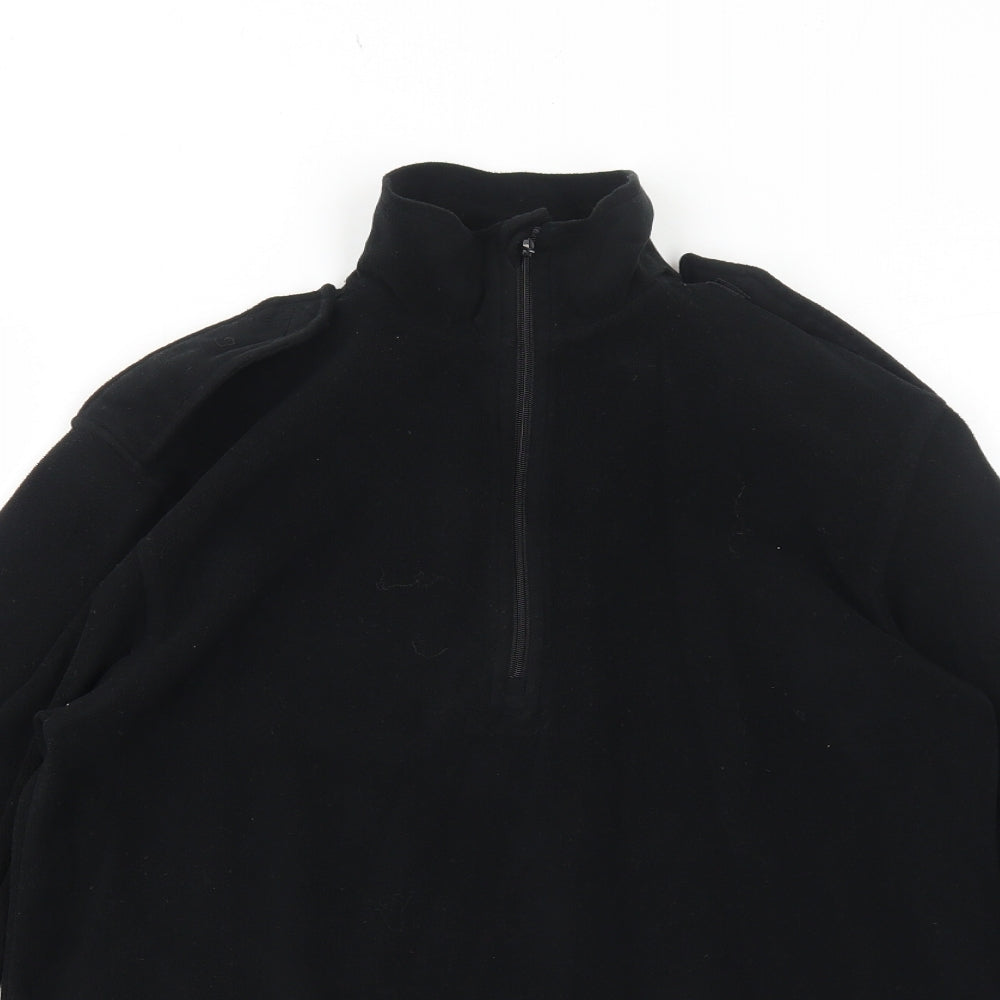 Churchill Womens Black Polyester Pullover Sweatshirt Size S Zip