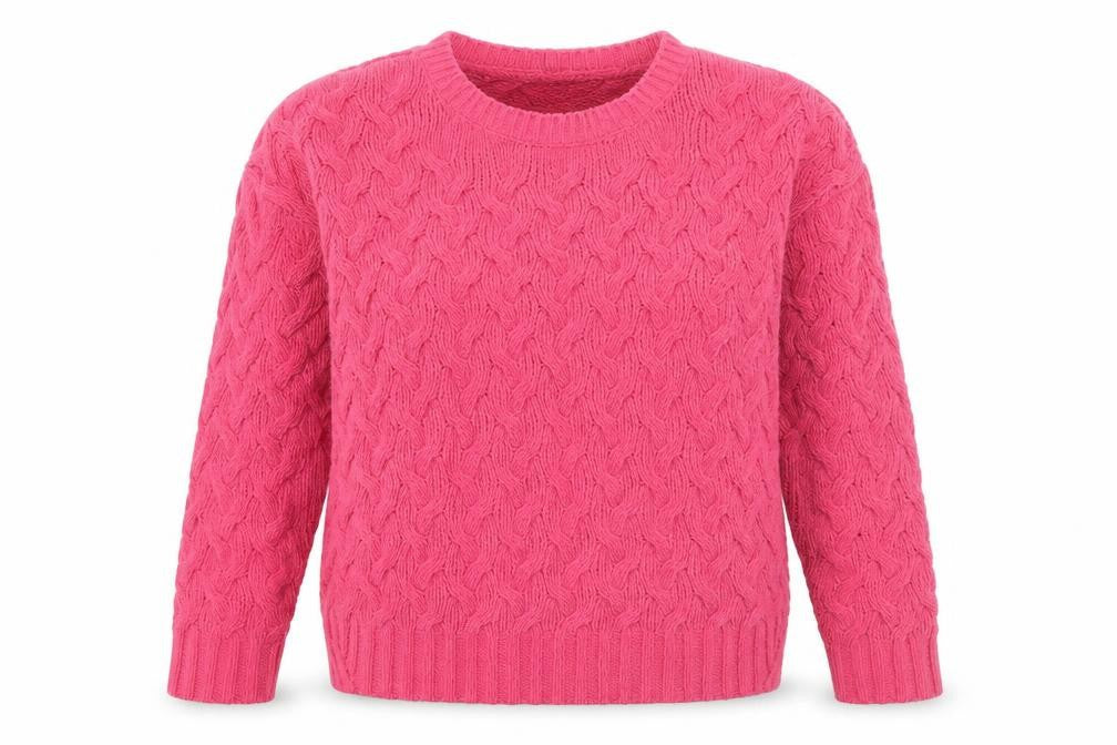 NEXT Womens Pink Round Neck Polyester Pullover Jumper Size S - Textured