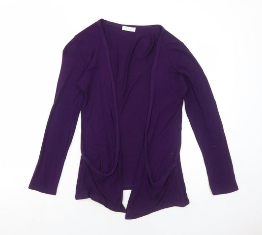 Oui Womens Purple Viscose Basic Blouse Size M V-Neck - Open