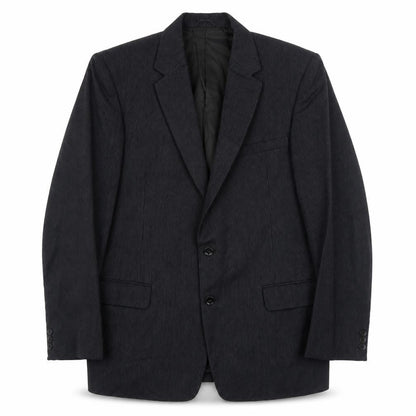 John Collier Mens Black Striped Polyester Jacket Suit Jacket Size 40 Regular