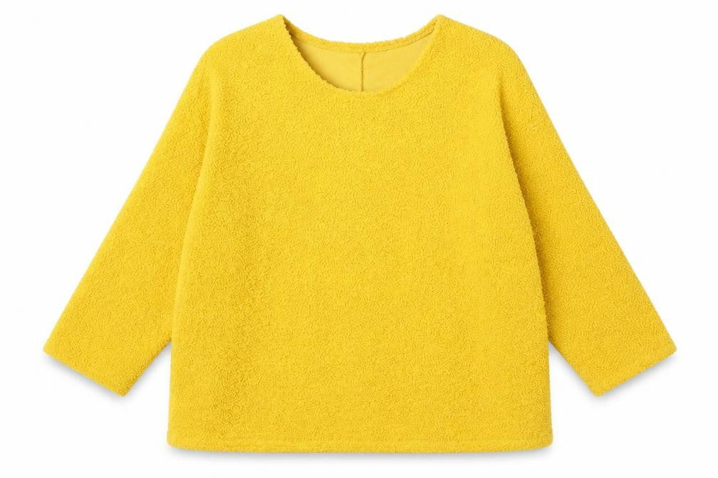 New Collection Womens Yellow Round Neck Polyester Pullover Jumper Size 8
