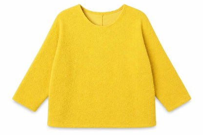New Collection Womens Yellow Round Neck Polyester Pullover Jumper Size 8