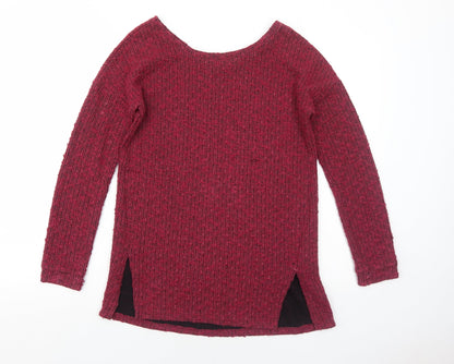 Next Womens Pink Round Neck Polyester Pullover Jumper Size 6