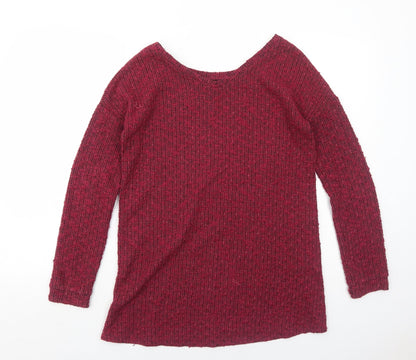 Next Womens Pink Round Neck Polyester Pullover Jumper Size 6